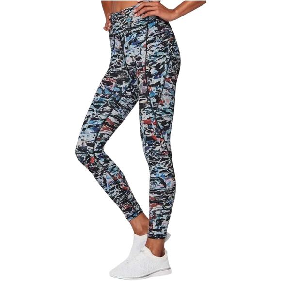 lululemon athletica Pants - Lululemon Break Free Tights 25" Leggings High Rise Culture Clash Starlight 8